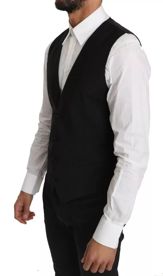 Dolce & Gabbana Black Waistcoats for Men detail view