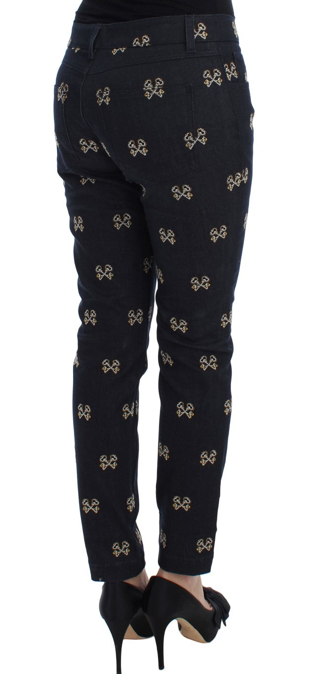 Dolce & Gabbana Blue Slim Fit Jeans for Women side view