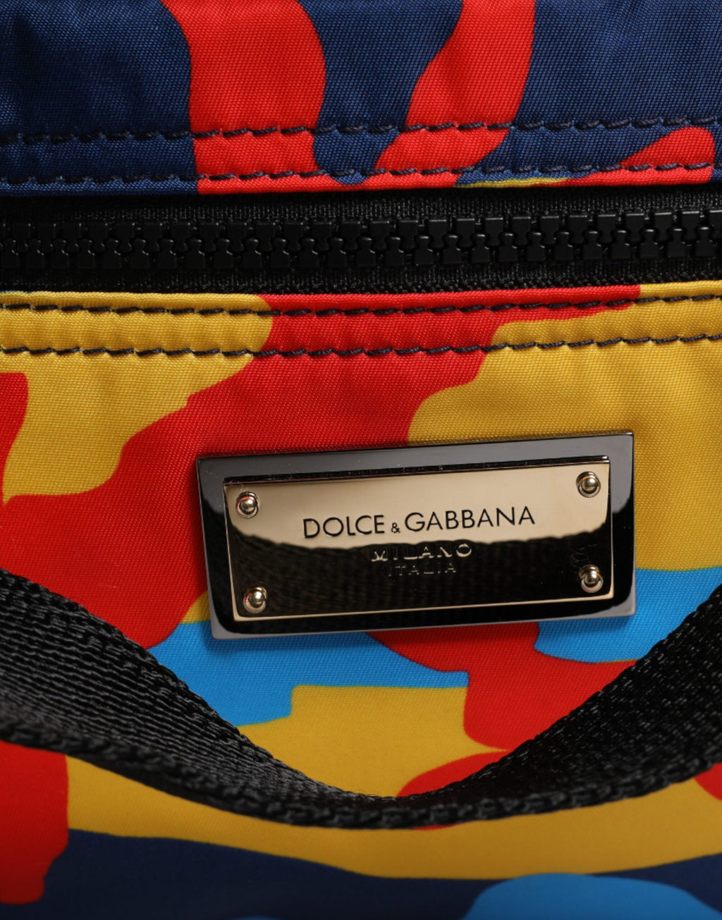 Sac cabas shopping Dolce & Gabbana en nylon camouflage multicolore