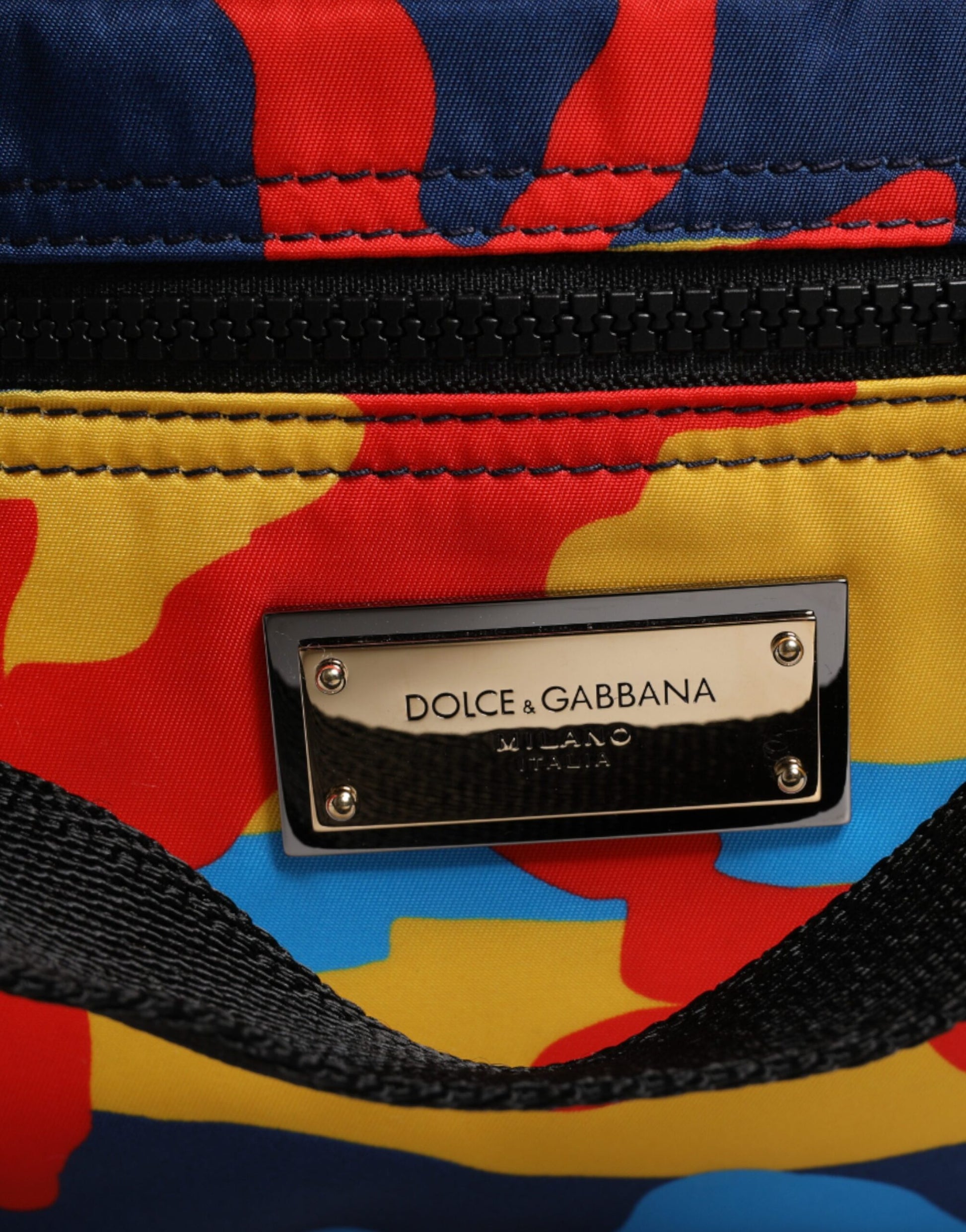 Sac cabas shopping Dolce & Gabbana en nylon camouflage multicolore