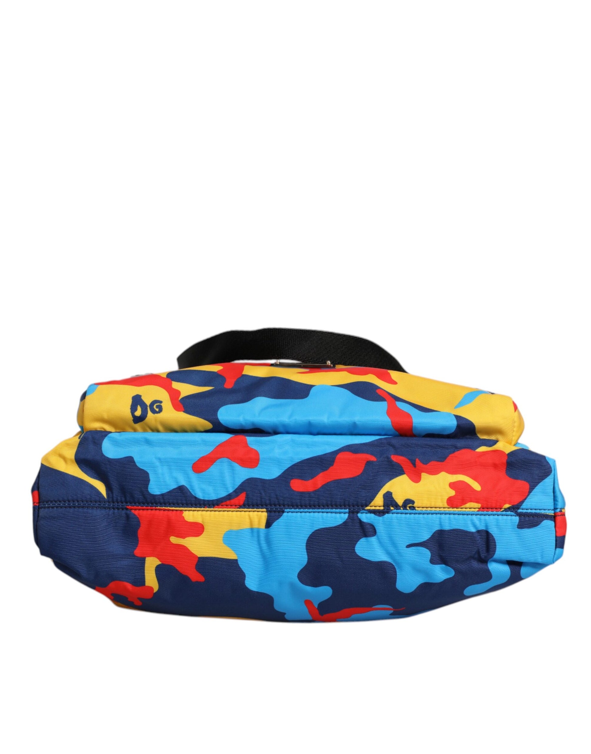Sac cabas shopping Dolce & Gabbana en nylon camouflage multicolore