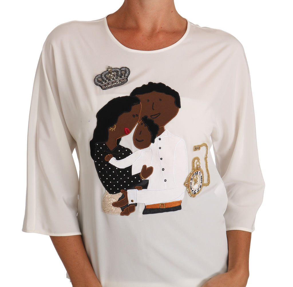 Dolce & Gabbana White T-Shirt for Women side view