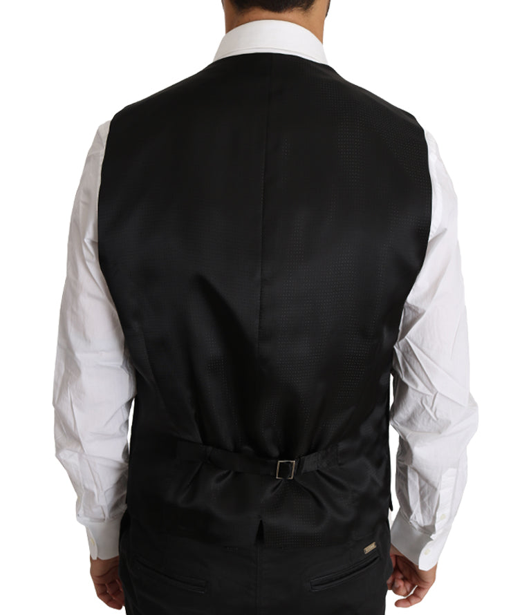 Gilet Dolce & Gabbana gris en laine et soie
