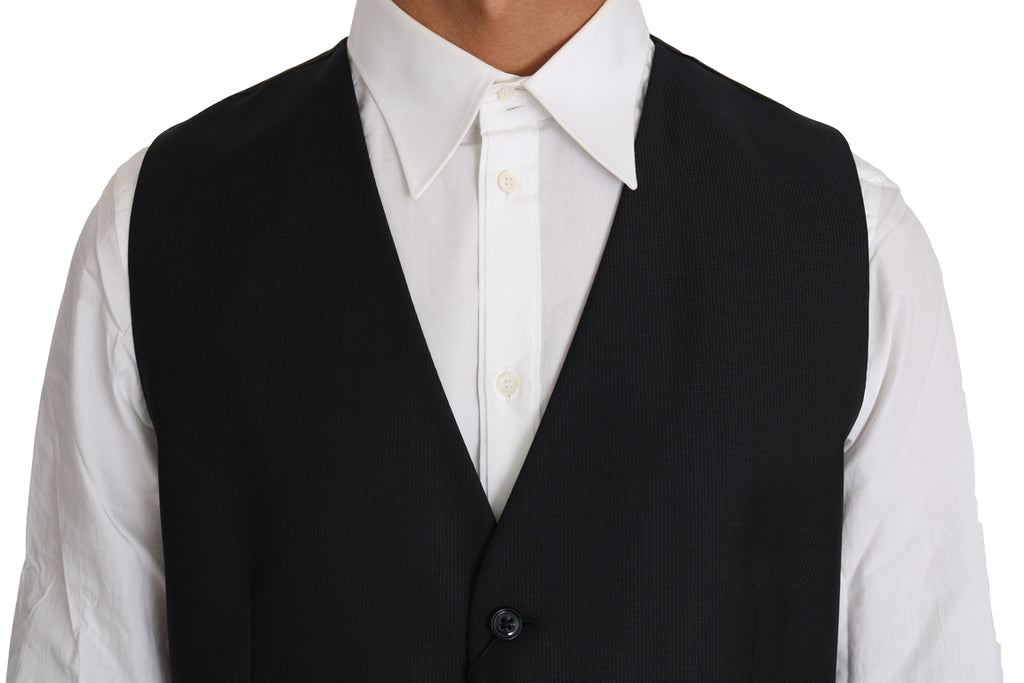 Gilet Dolce & Gabbana gris en laine et soie