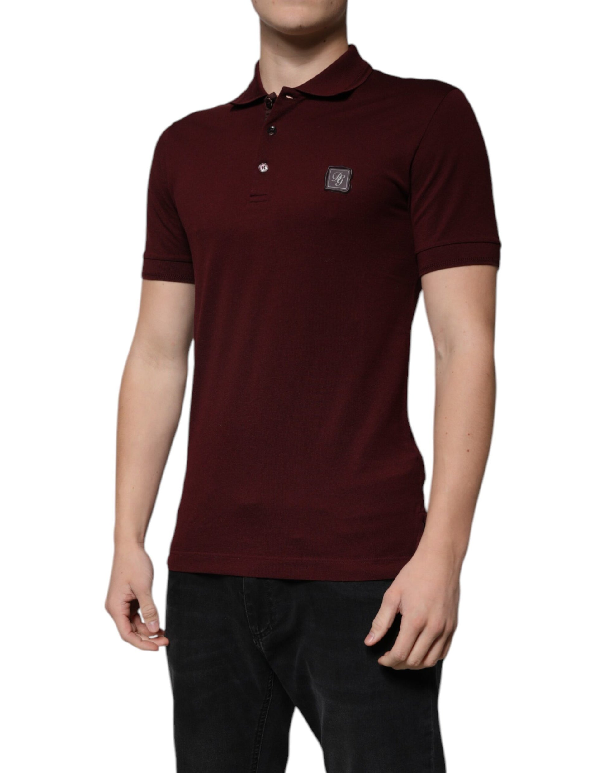 Dolce & Gabbana Red Polo Shirt for Men detail view