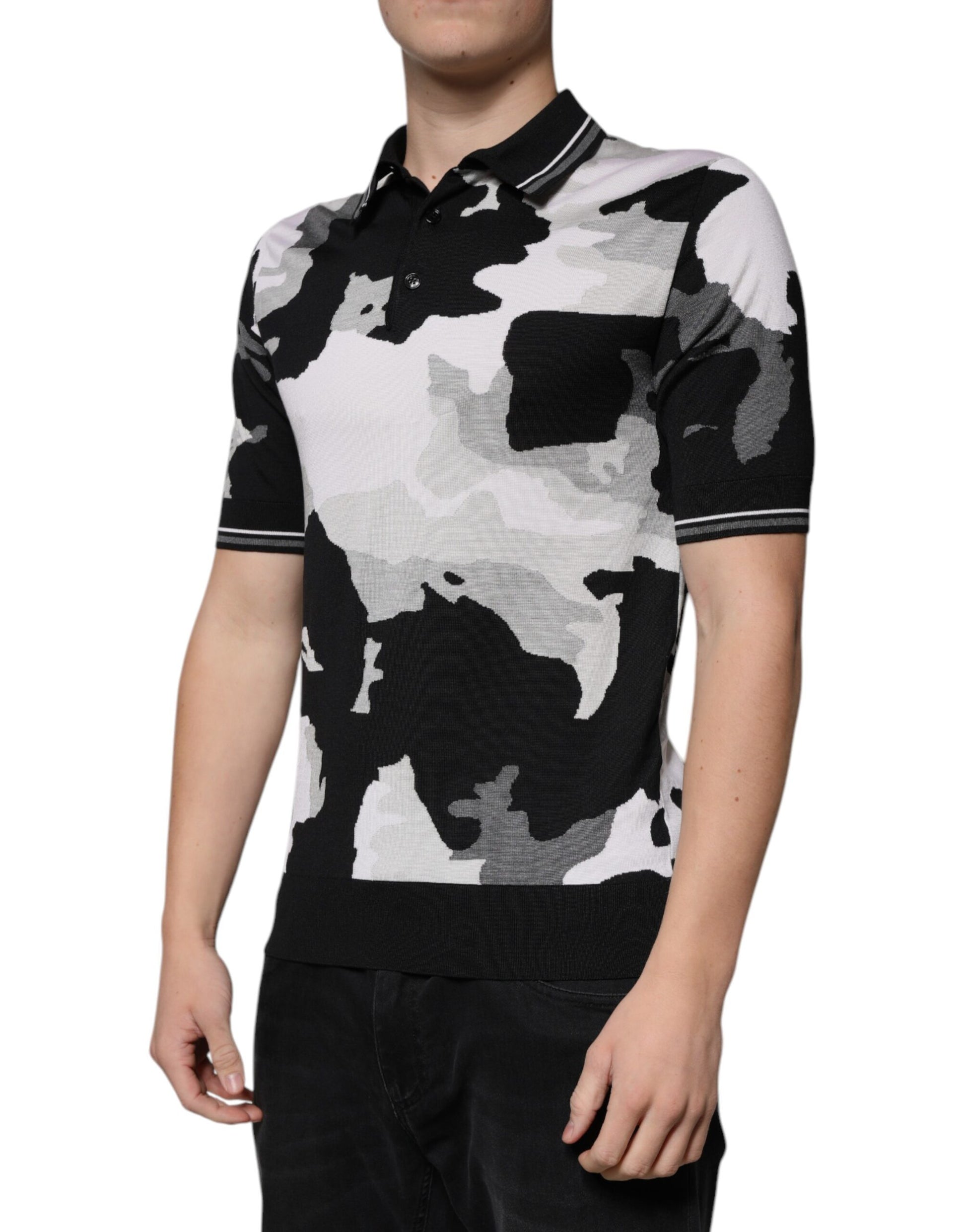 Dolce & Gabbana Multicolor Polo Shirt for Men detail view