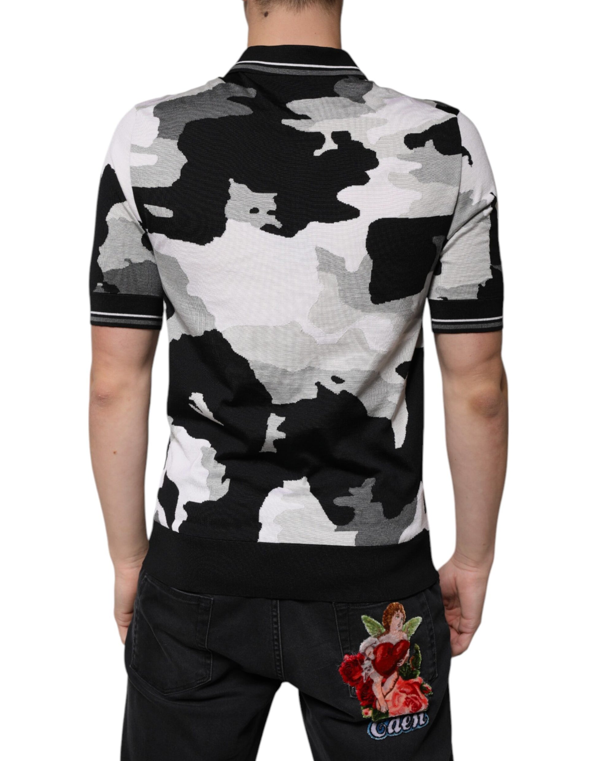 Dolce & Gabbana Multicolor Polo Shirt for Men side view