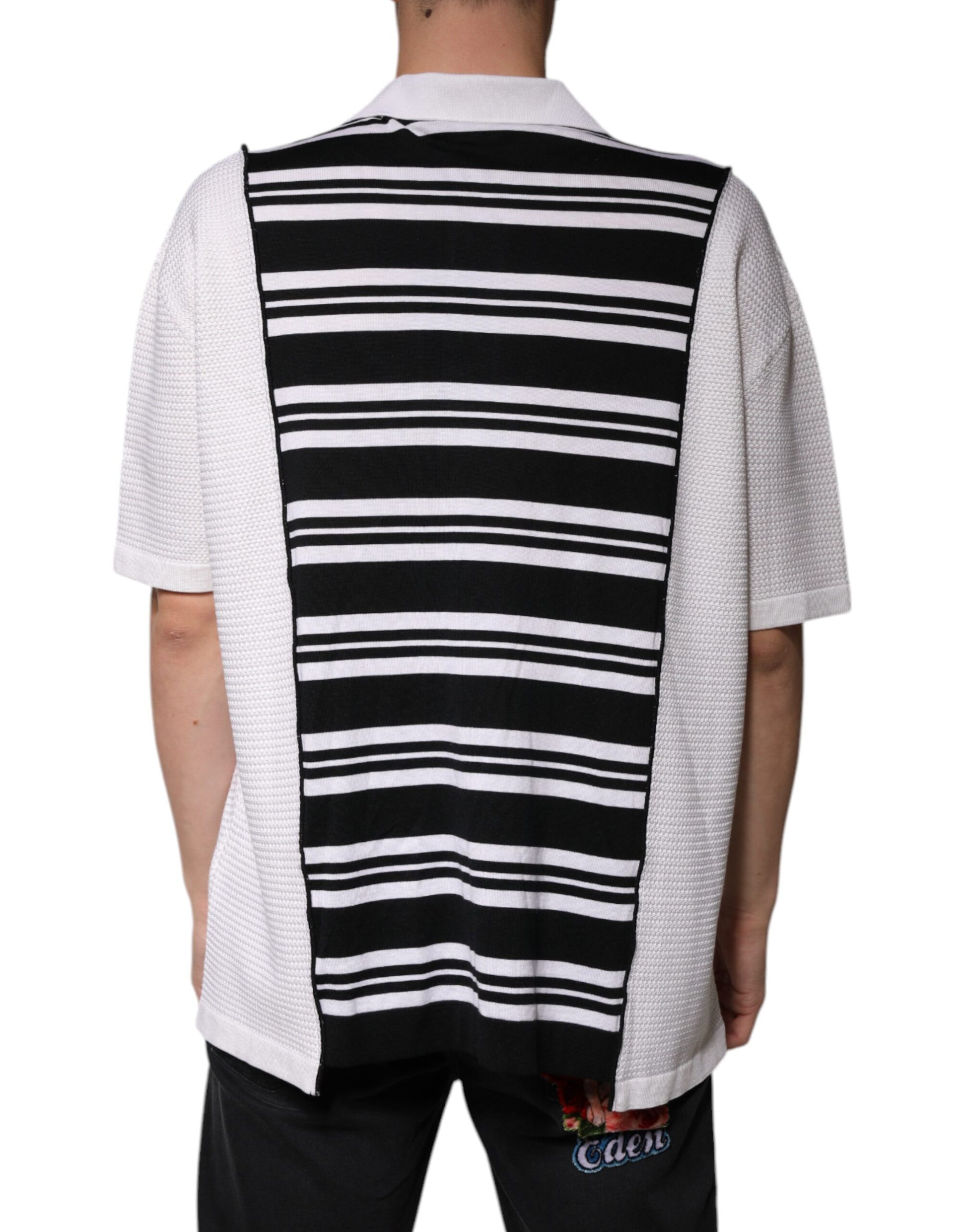 Dolce & Gabbana Black Polo Shirt for Men side view