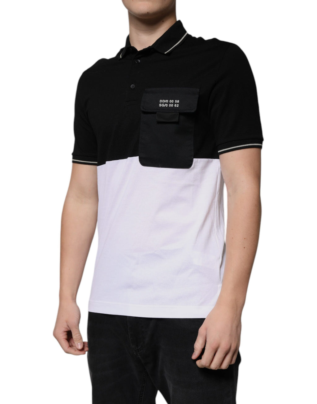 Dolce & Gabbana Black Polo Shirt for Men detail view