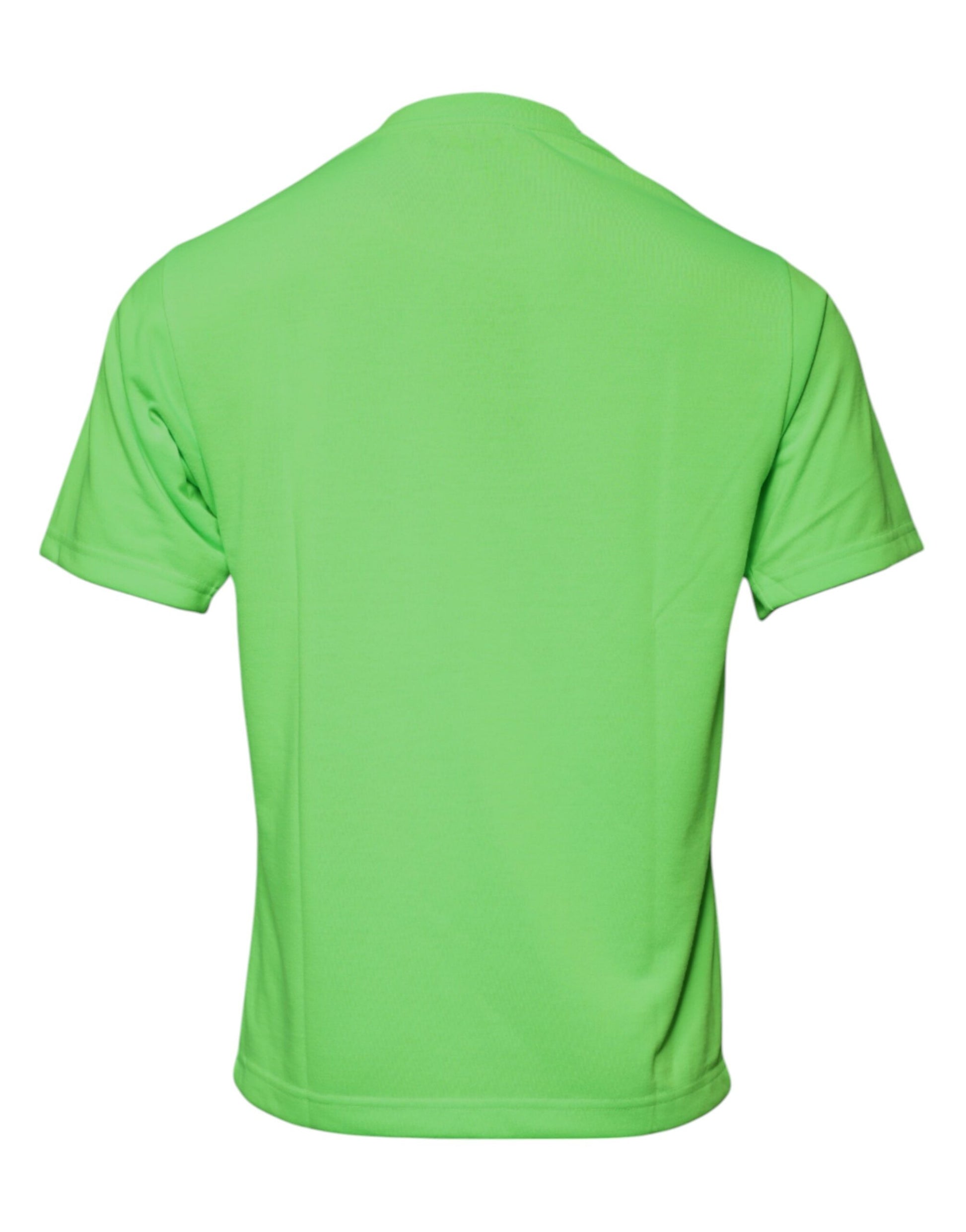 T-shirt col rond Dolce & Gabbana en polyester vert avec logo