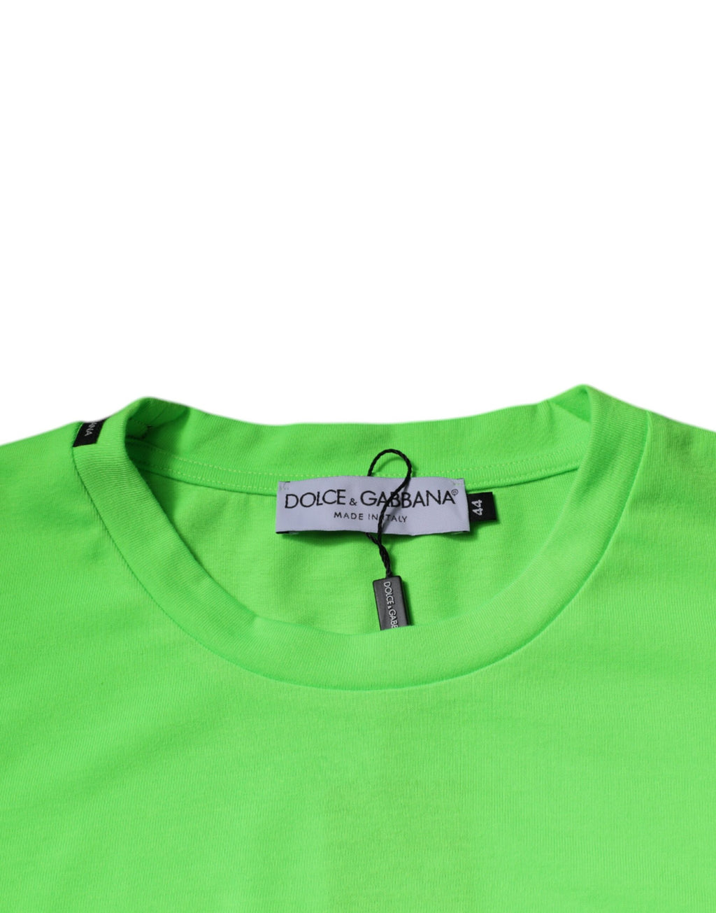 T-shirt col rond Dolce & Gabbana en polyester vert avec logo
