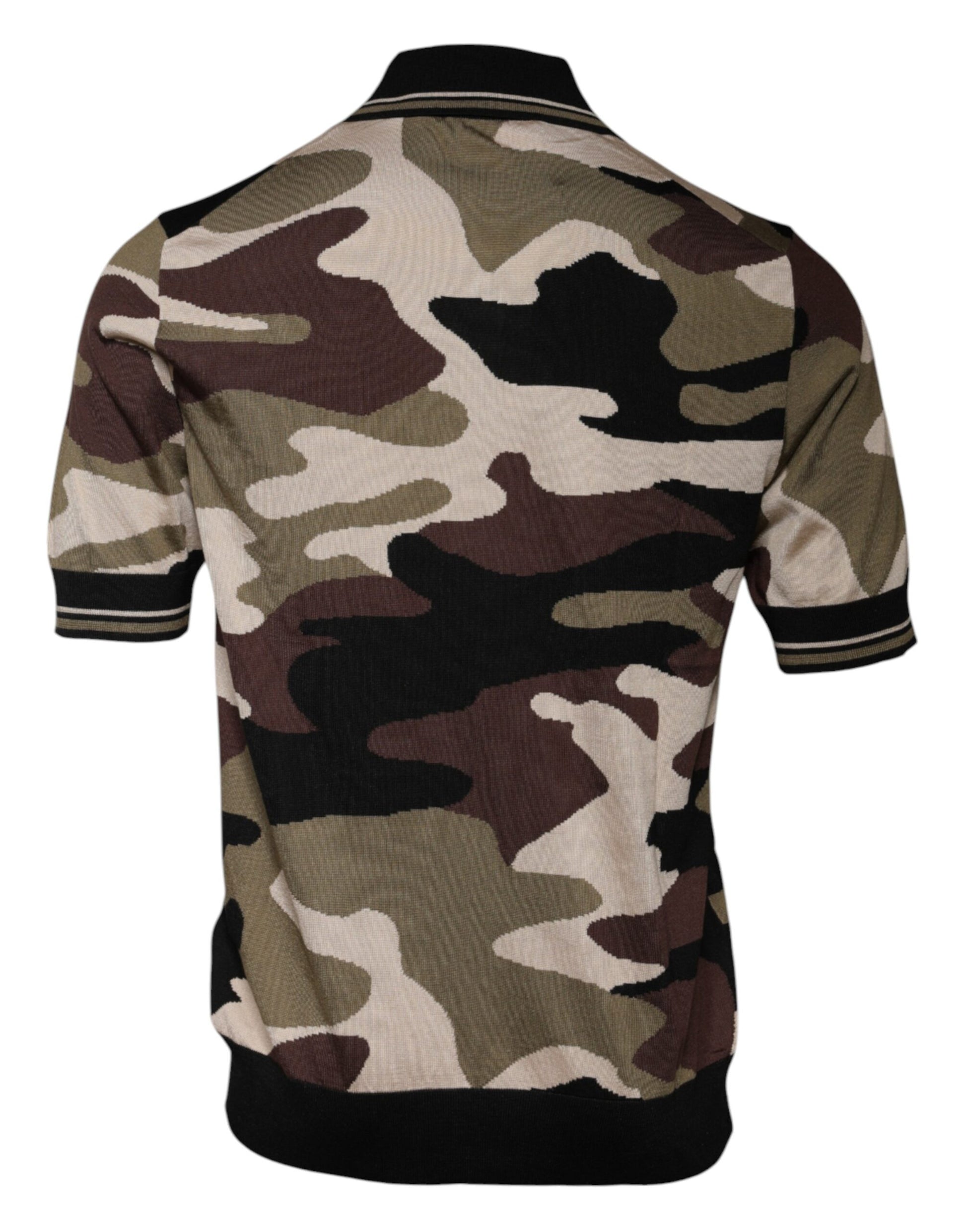 Polo Dolce & Gabbana multicolore à col et imprimé camouflage