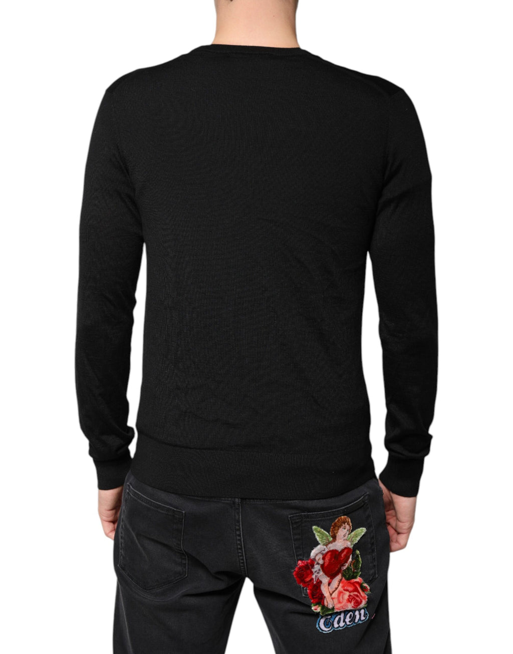 Dolce & Gabbana Black Cashmere for Men side view