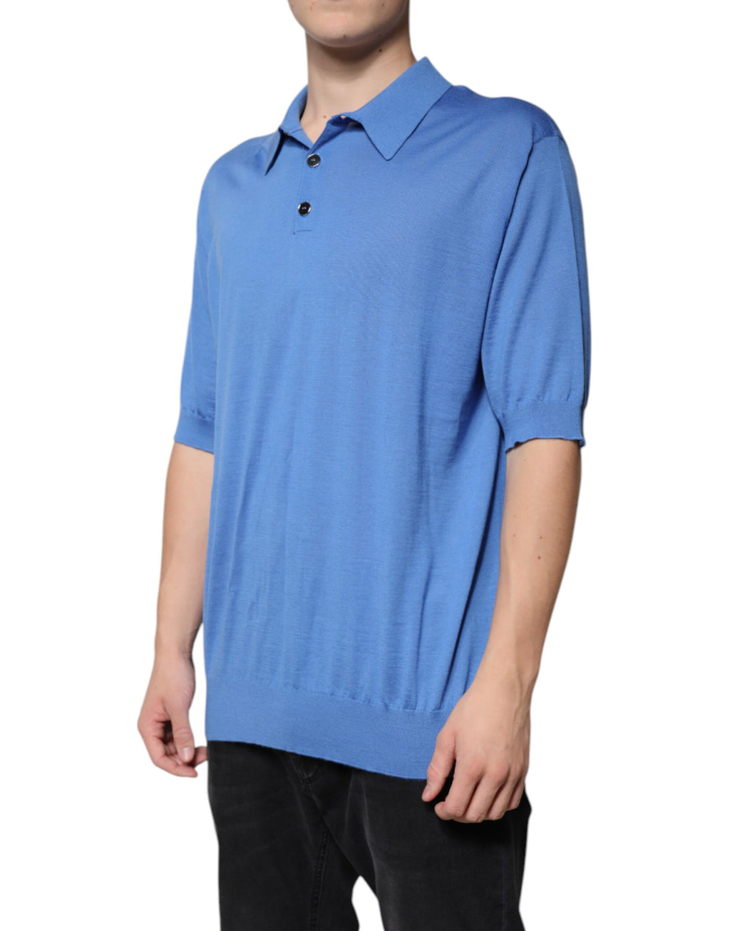T-shirt polo Dolce & Gabbana à manches courtes et col bleu