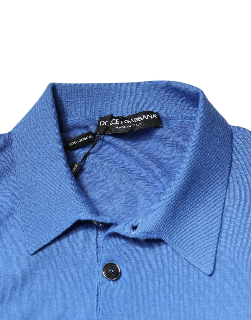 T-shirt polo Dolce & Gabbana à manches courtes et col bleu