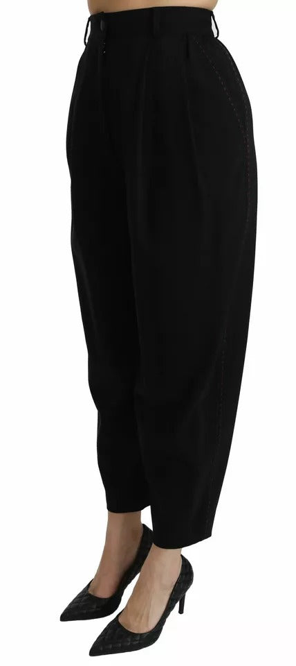 Dolce & Gabbana Black Cropped Pants for Women side view