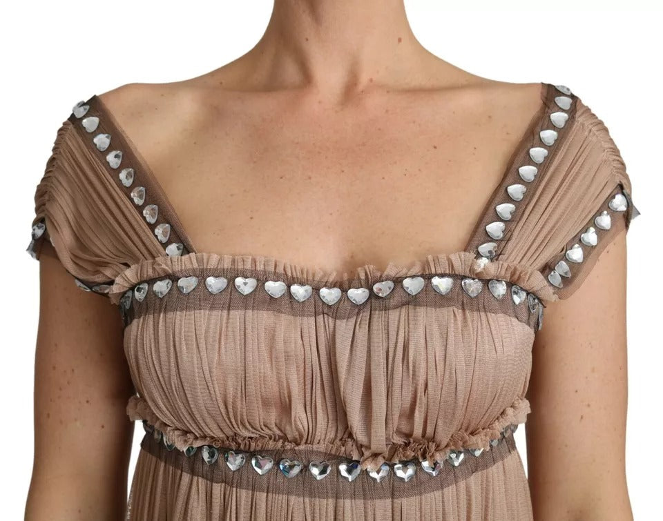 Dolce & Gabbana Brown Long Dress for Women side view