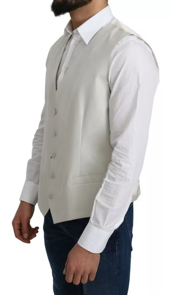 Dolce & Gabbana White Waistcoats for Men side view