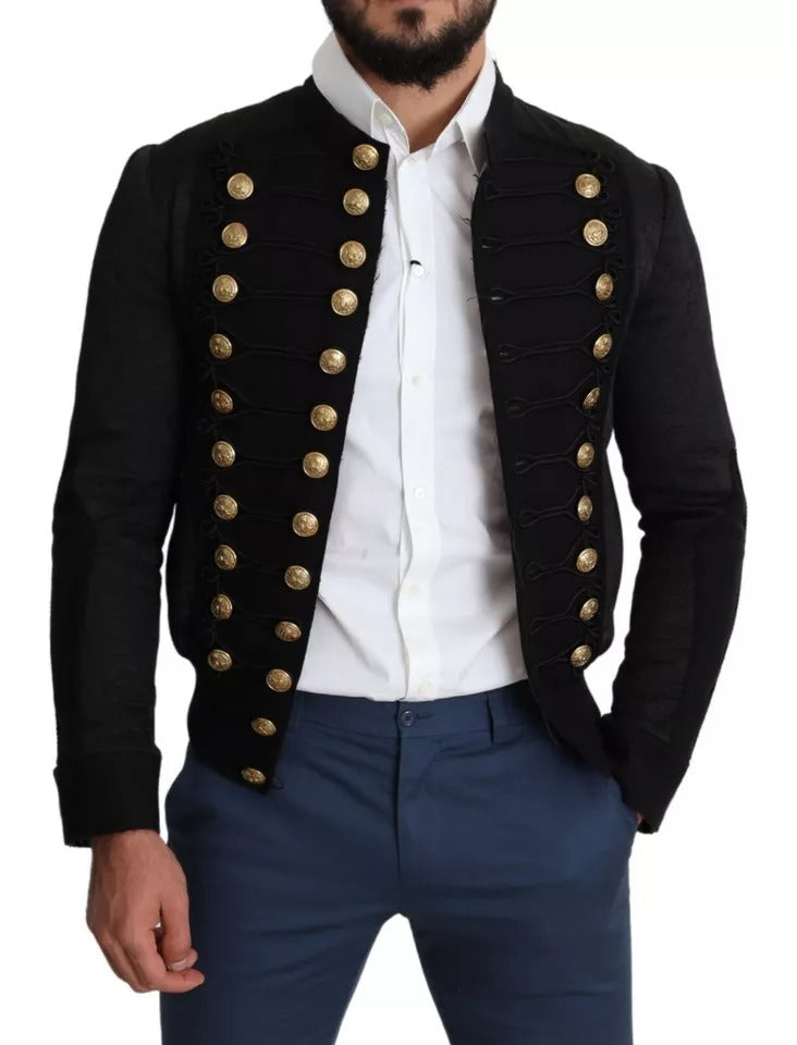 Dolce & Gabbana Black Bomber for Men detail view