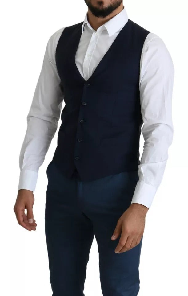 Dolce & Gabbana Blue Waistcoats for Men detail view