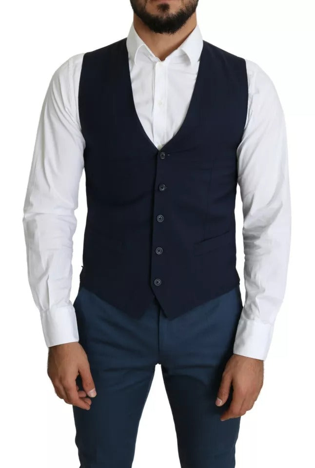 Dolce & Gabbana Blue Waistcoats for Men