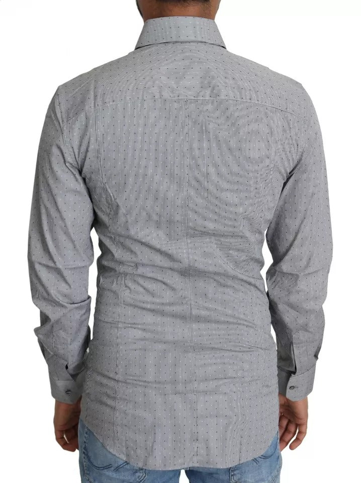 Dolce & Gabbana Grey Dress Shirt for Men detail view