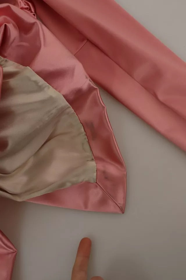 Robe midi moulante fourreau rose à manches longues Dolce & Gabbana