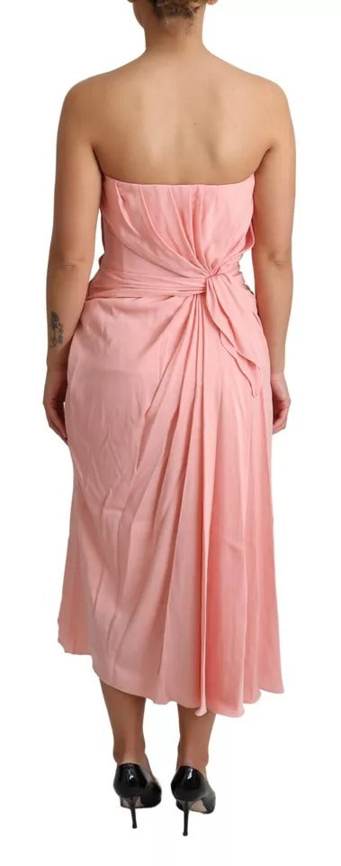 Dolce & Gabbana Pink Midi Dress for Women detail view