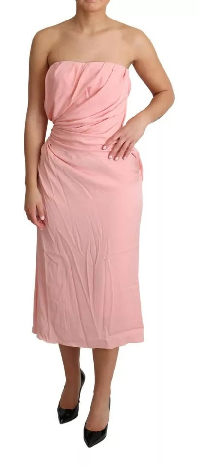 Dolce & Gabbana Pink Midi Dress for Women side view