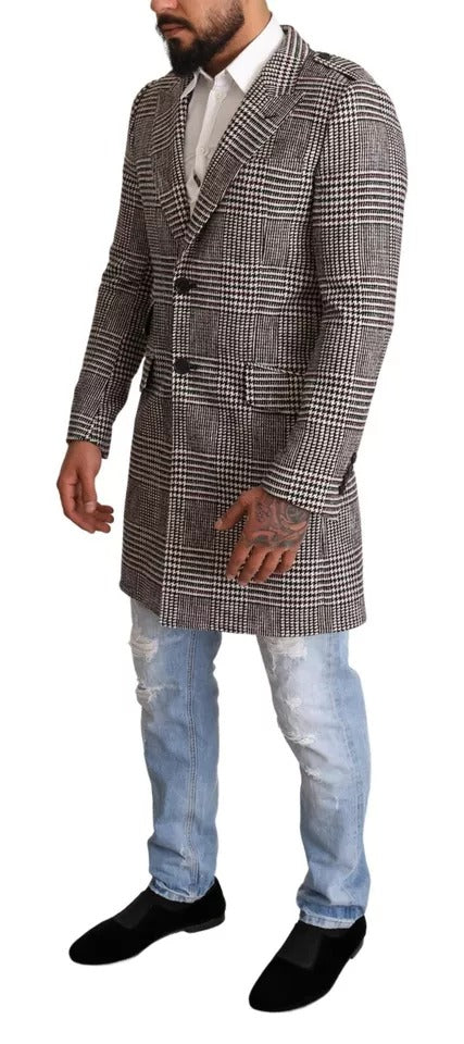 Dolce & Gabbana Grey Trench Coats for Men side view