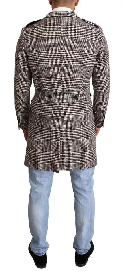 Dolce & Gabbana Grey Trench Coats for Men detail view