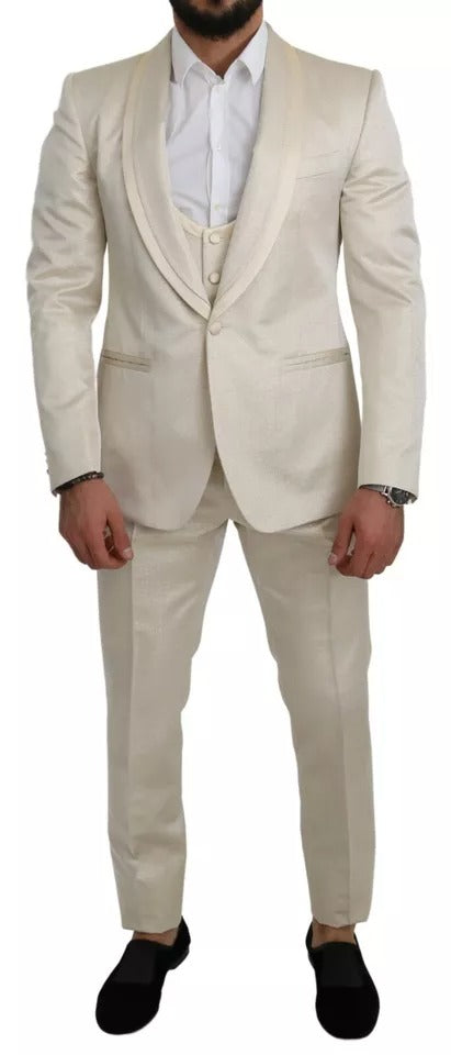 Dolce & Gabbana Beige Three Piece Suits for Men