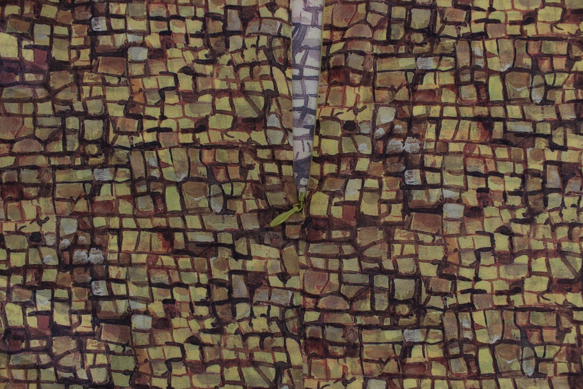 Chemisier en soie à imprimé mosaïque multicolore Dolce & Gabbana