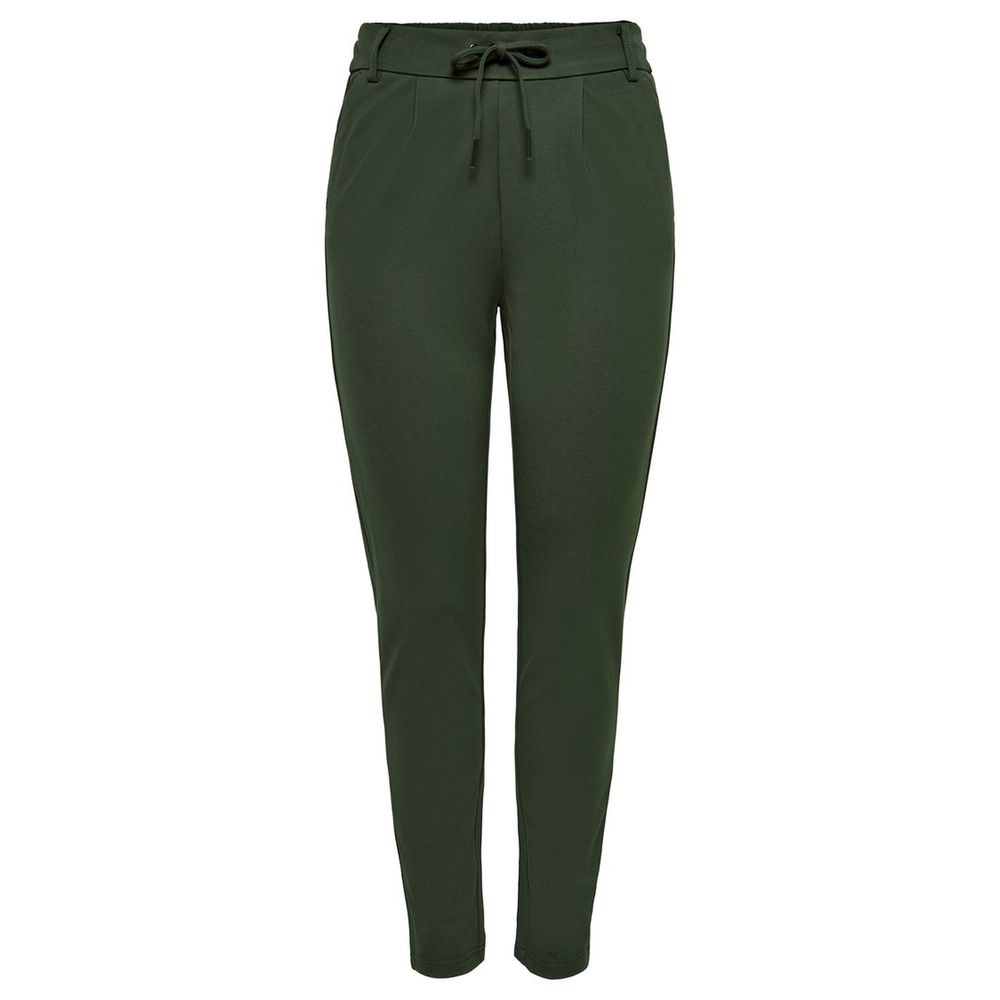 Pantalon décontracté en viscose verte uniquement