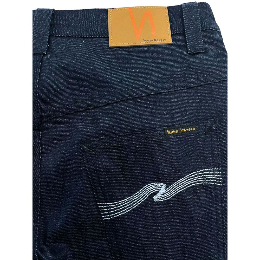 Nudie Jeans Blue Straight Leg Jeans for Men side view