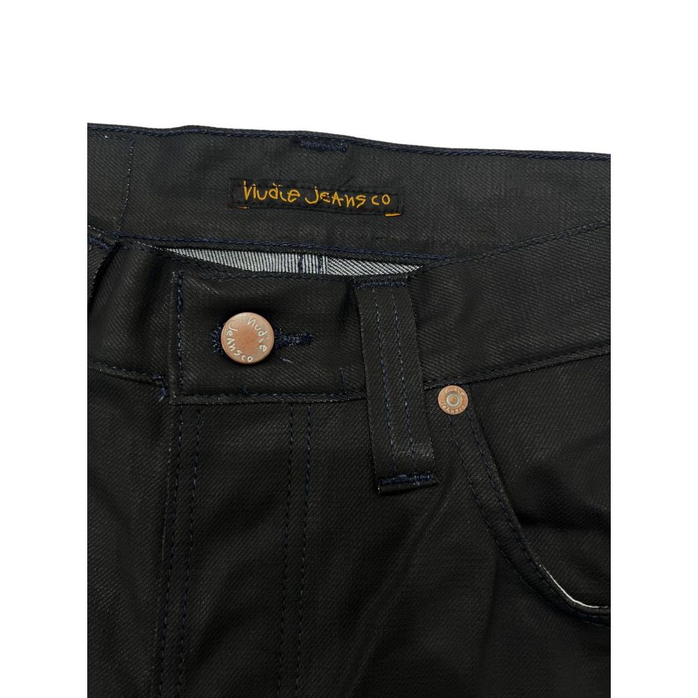 Nudie Jeans Black Jeans for Men side view