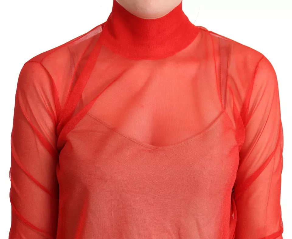 Dolce & Gabbana Orange Turtleneck for Women detail view
