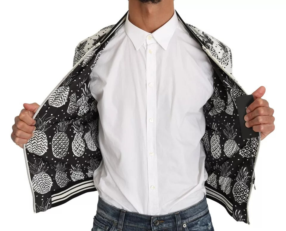 Dolce & Gabbana White Bomber for Men detail view