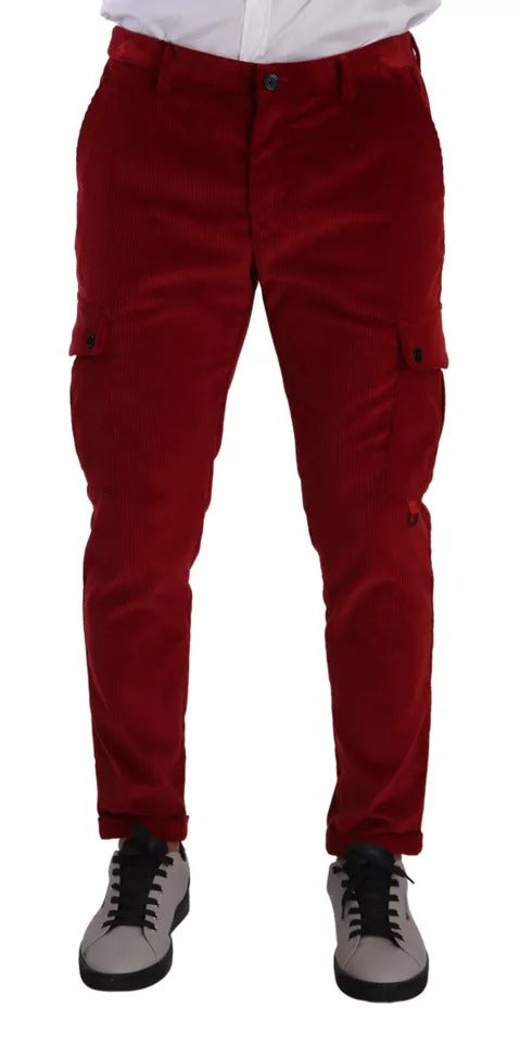 Dolce & Gabbana Red Cargo Pants for Men side view
