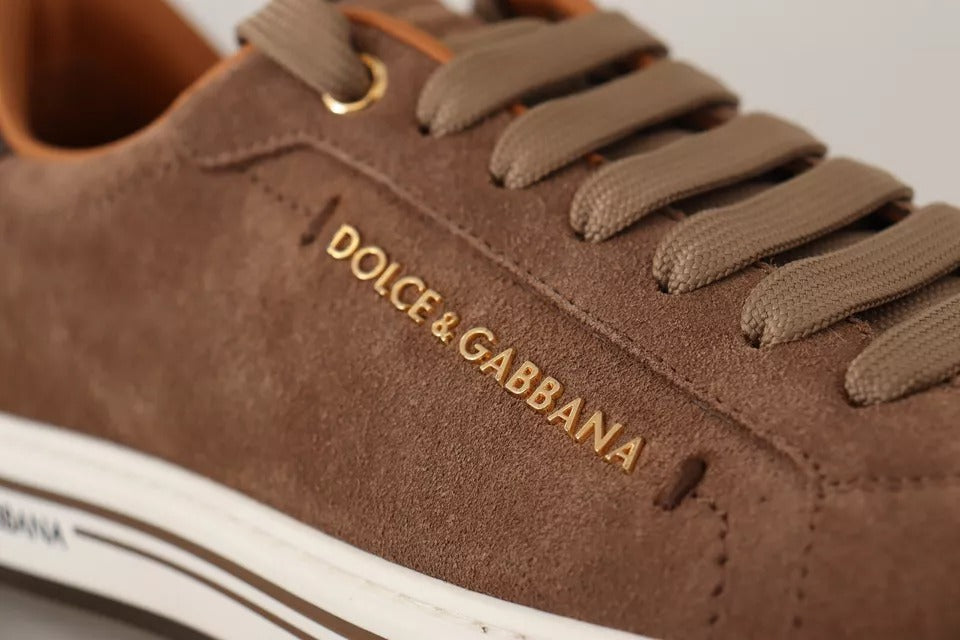 Dolce & Gabbana Brown Low Top Sneakers for Men side view