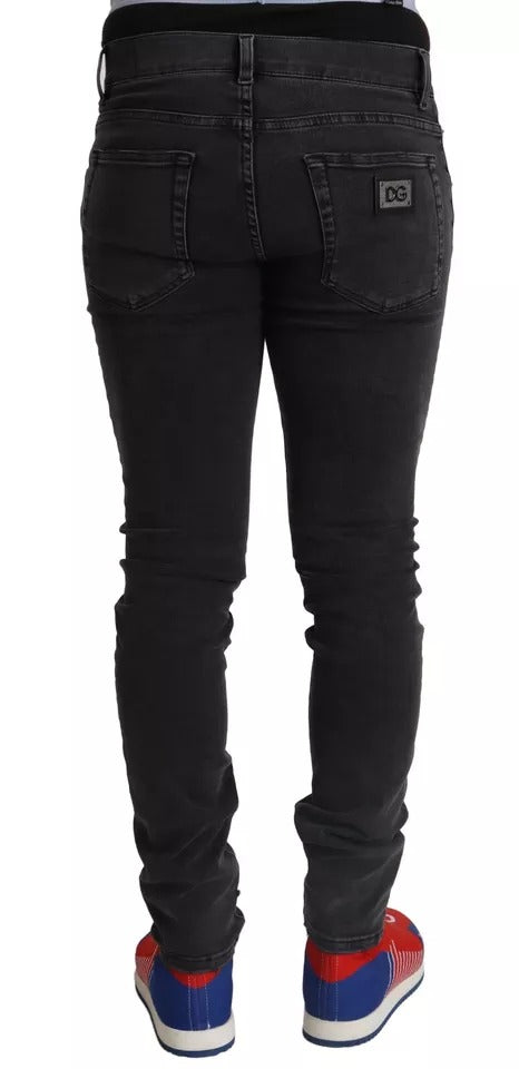 Dolce & Gabbana Grey Skinny Jeans for Men side view