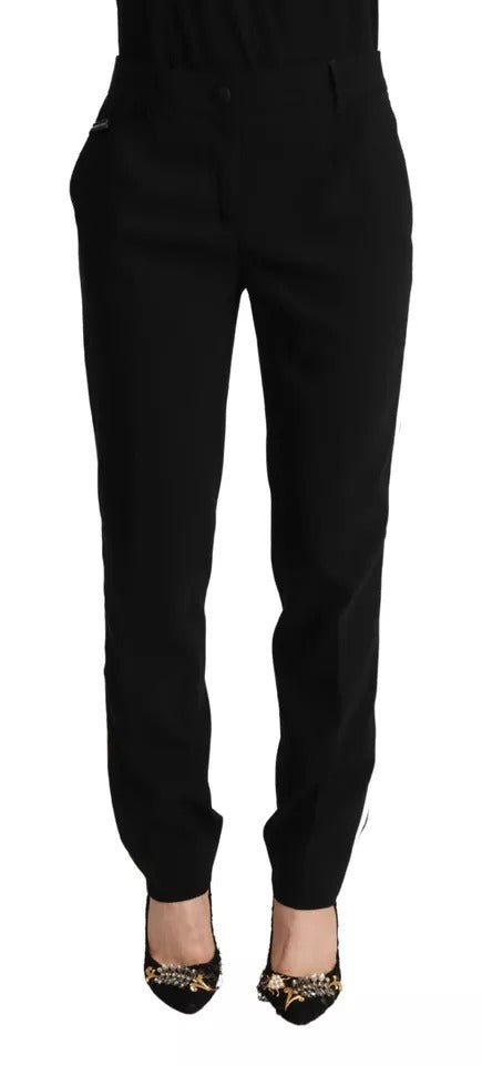 Dolce & Gabbana Black Dress Pants for Women side view