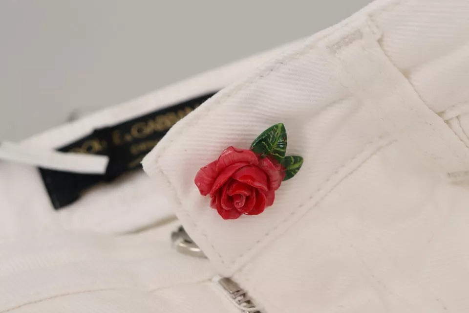Dolce & Gabbana White Skinny Jeans for Women additional view