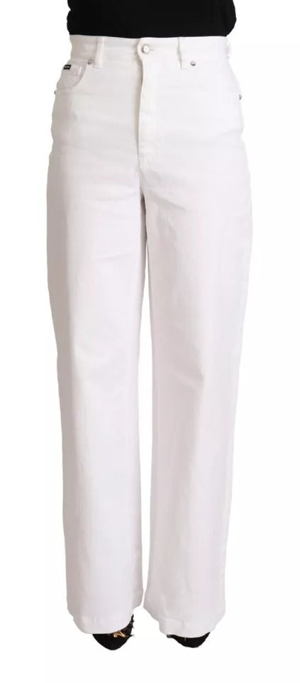 Dolce & Gabbana White Straight Leg Jeans for Women