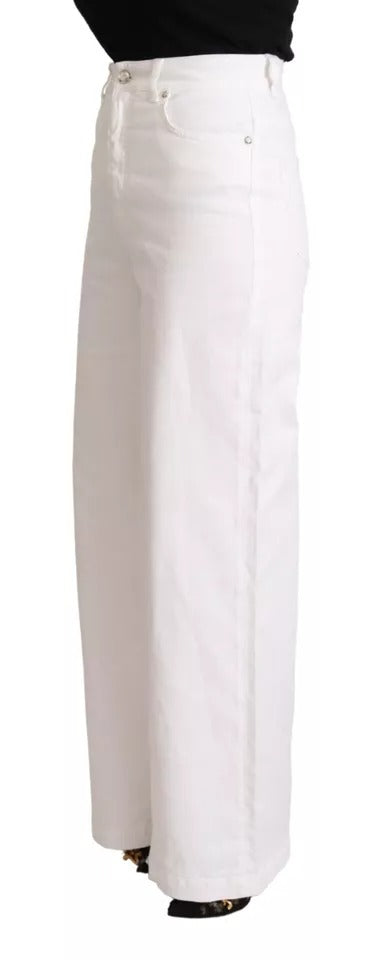 Dolce & Gabbana White Straight Leg Jeans for Women detail view