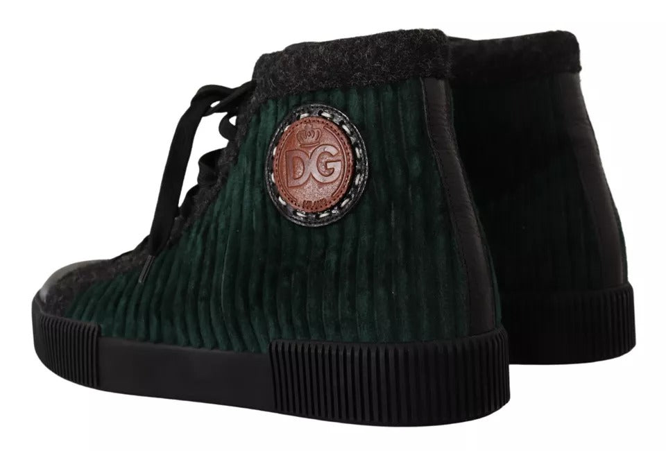 Dolce & Gabbana Green High Tops for Men side view