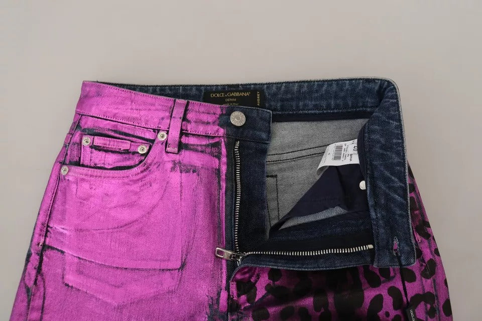 Dolce & Gabbana Purple Skinny Jeans for Women detail view