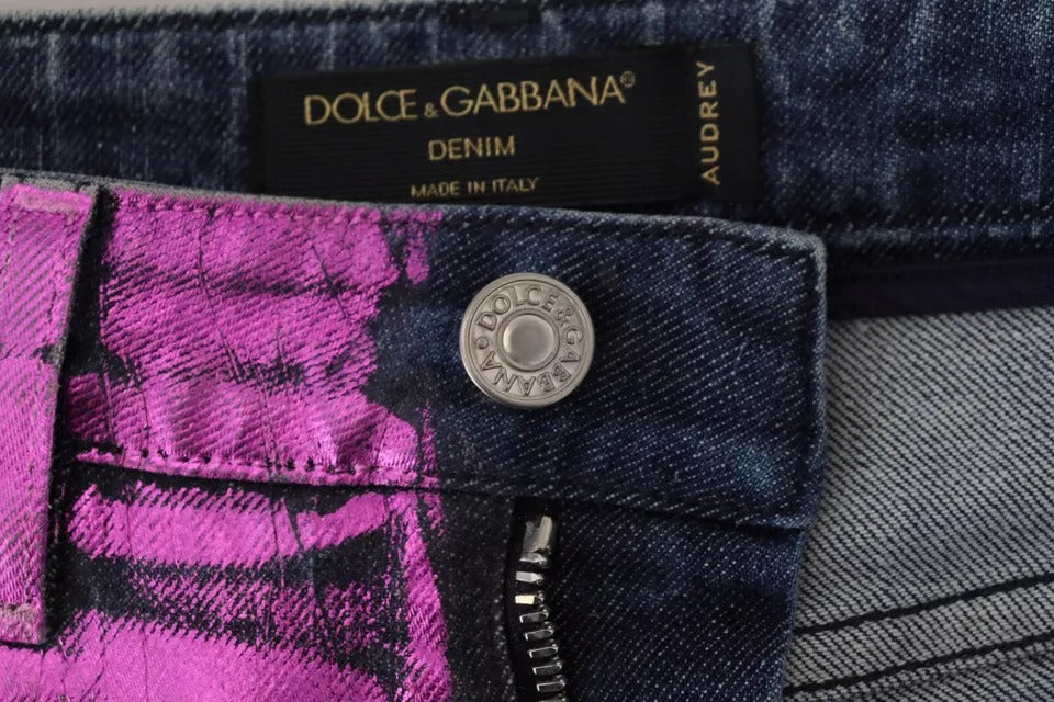Dolce & Gabbana Purple Skinny Jeans for Women side view