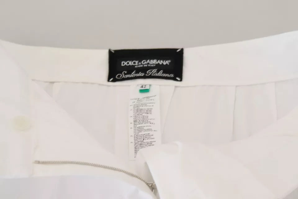 Dolce & Gabbana White Skinny Pants for Women detail view
