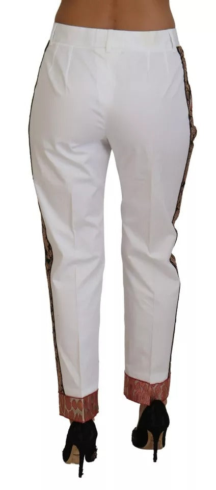 Dolce & Gabbana White Skinny Pants for Women side view